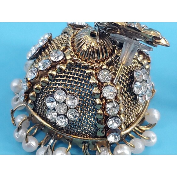 Statement Earrings Filgree Rhinestones Jhumkas Boho Fairy India Dangle Chandler - Picture 4 of 6